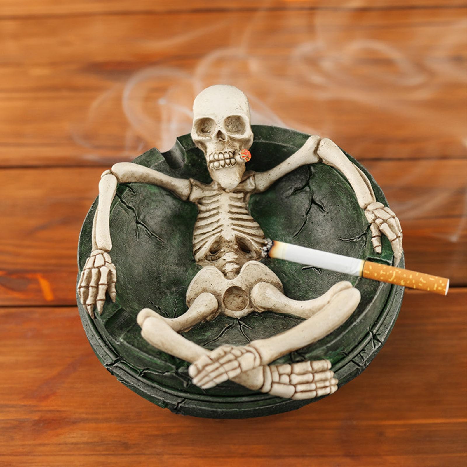 アンティーク雑貨 Vintage Skull Ashtray Skull Ashtray with Lid Vintage Resin – Ashtray Planet
